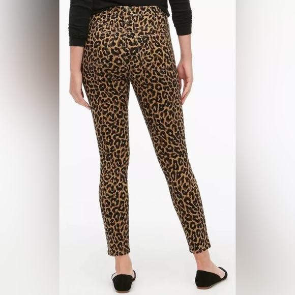NWOT J. Crew 9” High Rise Button Fly Leopard Skinny Jeans size 26 - Picture 2 of 13